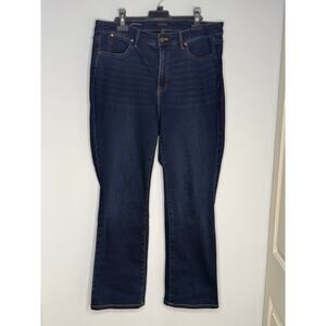 Talbots Barely Boot Dark Wash Denim Jeans Bootcut Plus 14W High Rise Cowgirl